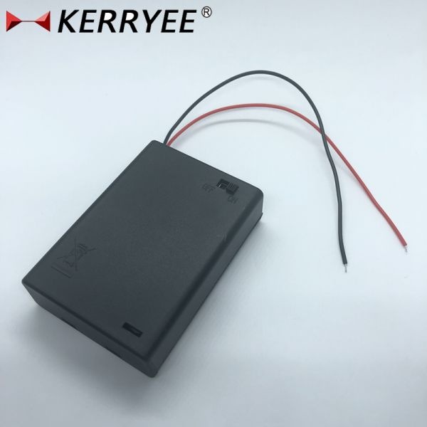AA-Batteriehalter Für 2 Batterien – Mit Kabel (14,5 Cm), An-/Aus-Schalter, Aus ABS, Für DIY-Projekte & Elektronik