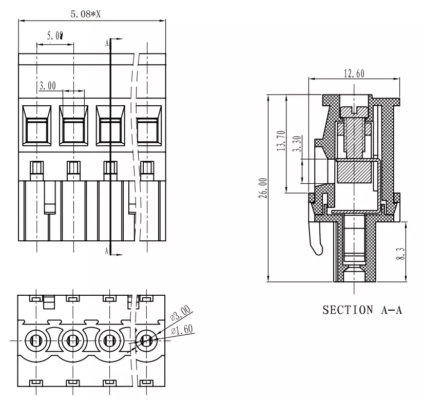 Pluggable terminal block 2EDGKA-5.00&5.08